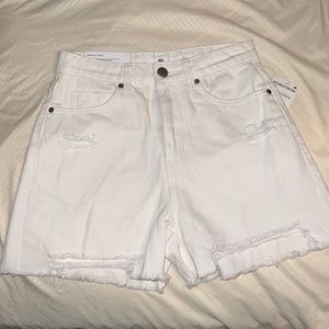 BP. White denim shorts